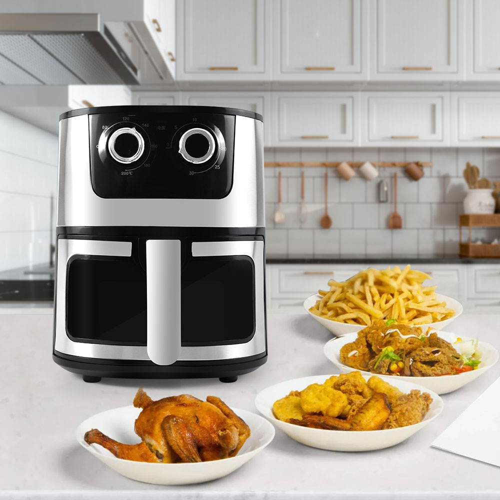 US Stock 7L Family Air Fryer Electric Hot Airfryer Oven Digital Control for Cook, Crisp, Broil, Roast, Nonstick Dishwasher-Safe Parts home appliances