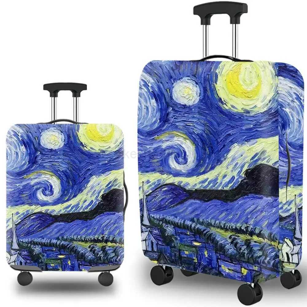 Multicolor Luggage Protective Cover Painting Pattern High Elasticity Trolley Suitcase Dust Sleeves Thickening DustproofXJ240723