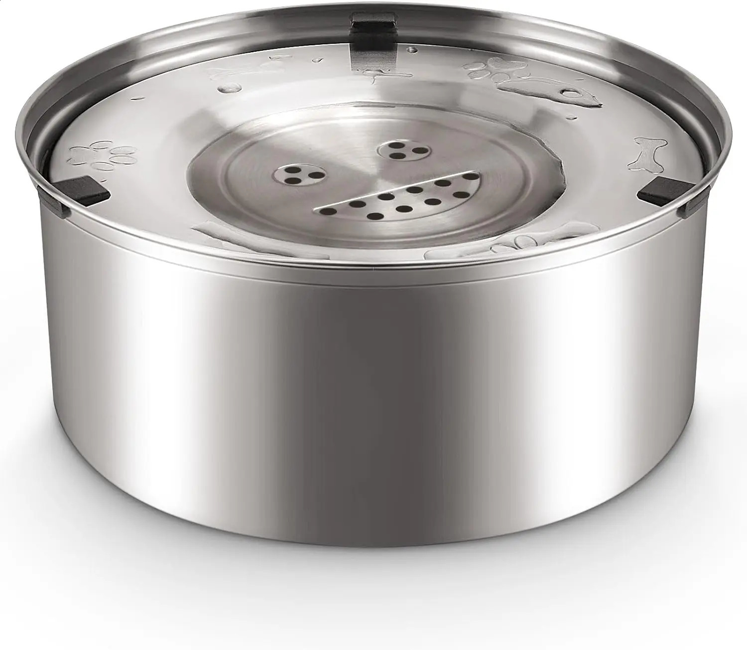 3L Stainless Steel No Spill Water Bowl for Dogs Non-Slip Slow Dog Bowl Water Feeder Dispenser for Medium Large Dogs 240722