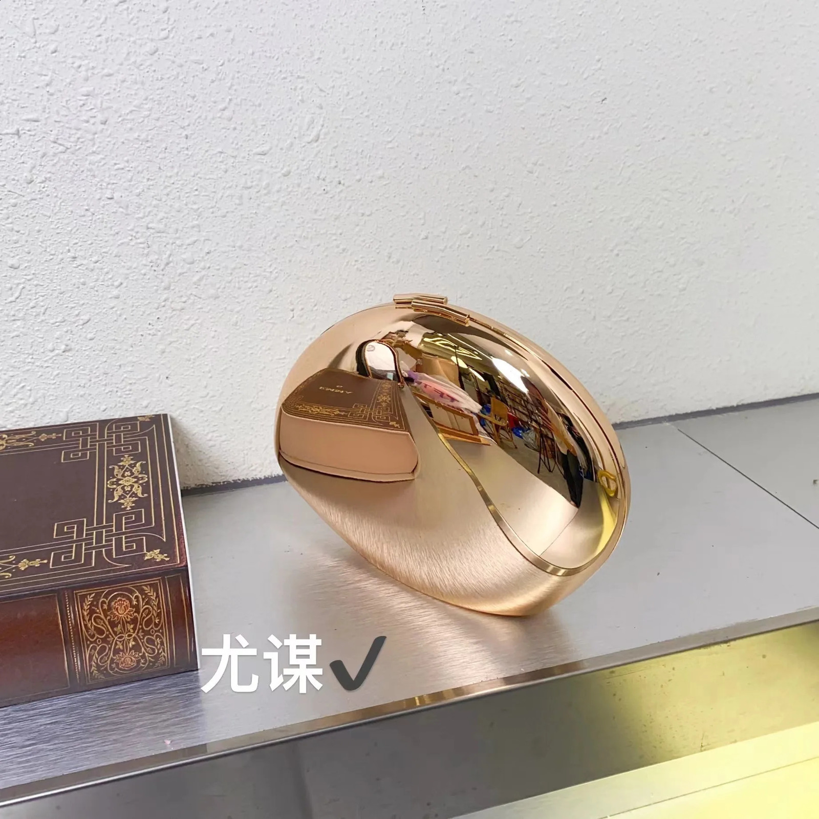 Metal shell shape clutch bag silver gold color women evening party cute purse handbag 240722