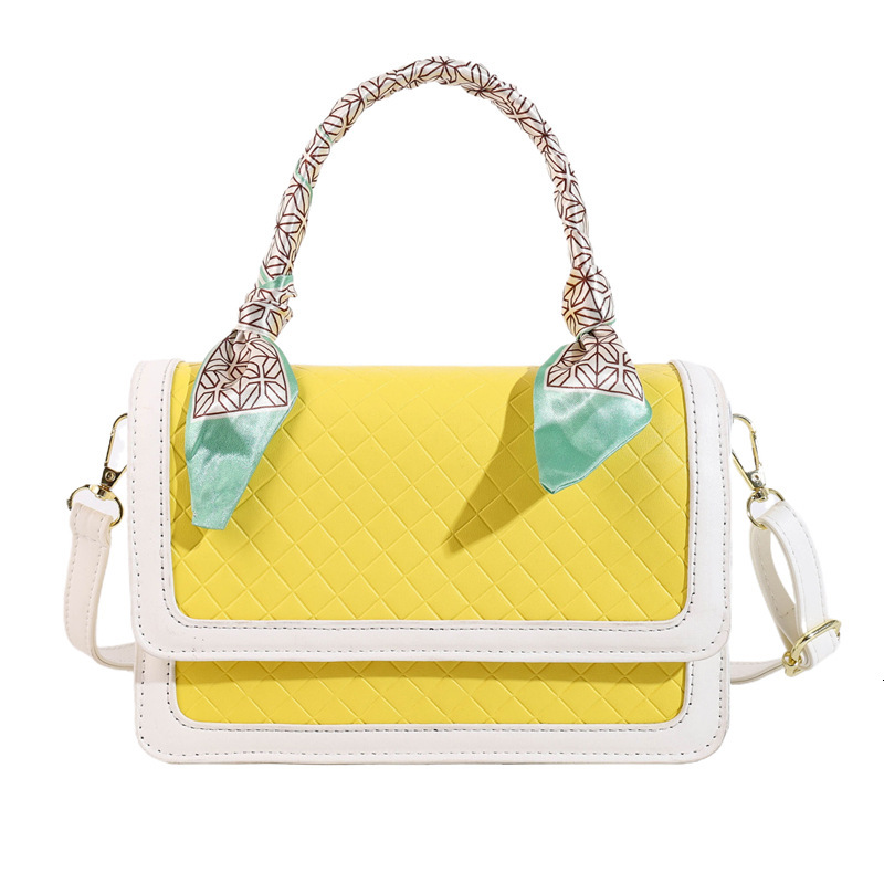 Fashion for women 2024 new plaid contrasting color handbag with versatile texture, single shoulder crossbody small square bag H723#30 ddmy 2b78