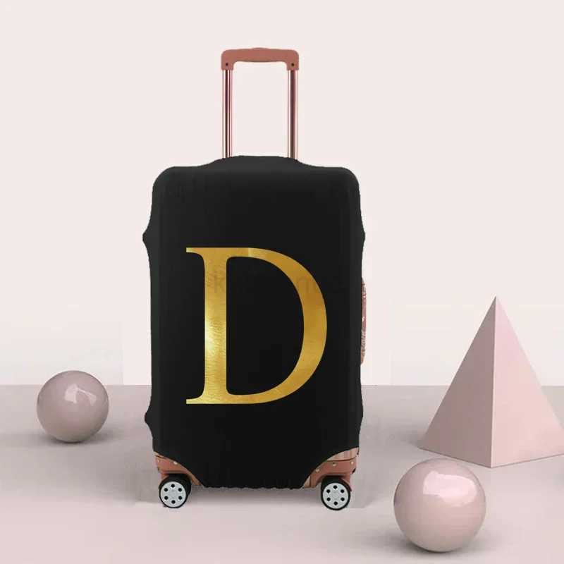 Travel Case Cover 18-32inch Luggage Protector Medium Suitcase Cover Gold Letter Print Elastic Protection Case for SuitcaseXJ240723