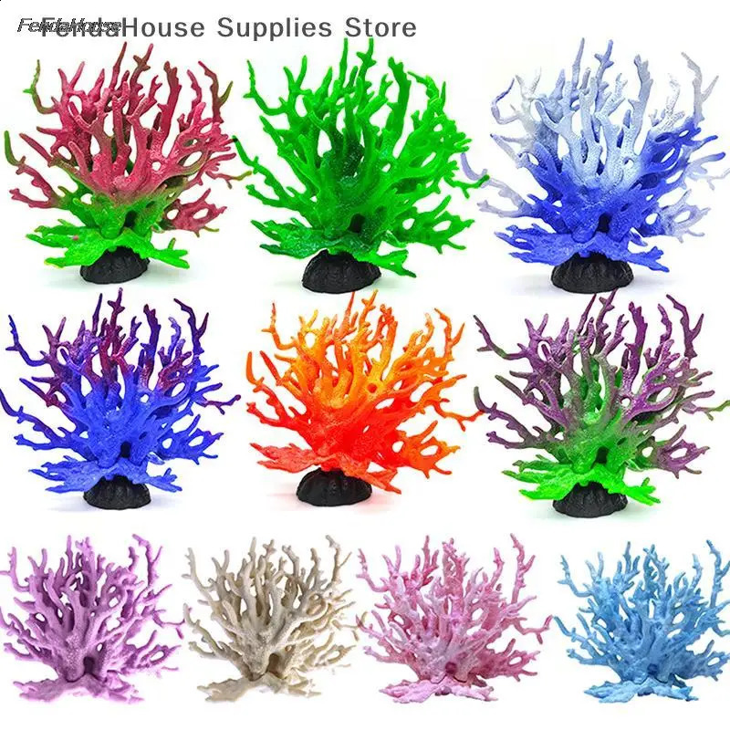 Mini Fish Tank Decorartion Resin Simulation Coral Micro Landscape Fish Tank Starfish Aquarium Decor Ornaments Plants Accessories 240723