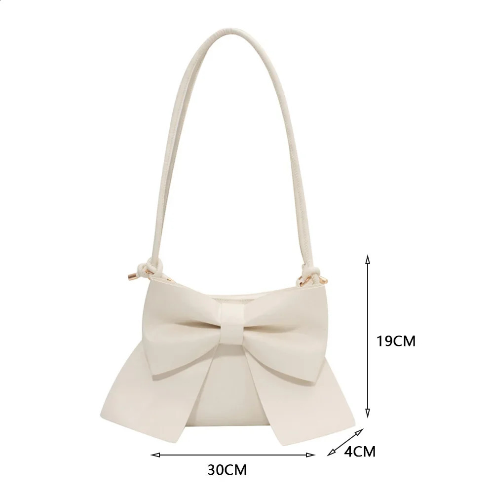 Womens highquality bucket bag Korean version fashion bow single shoulder retro cross body 240723