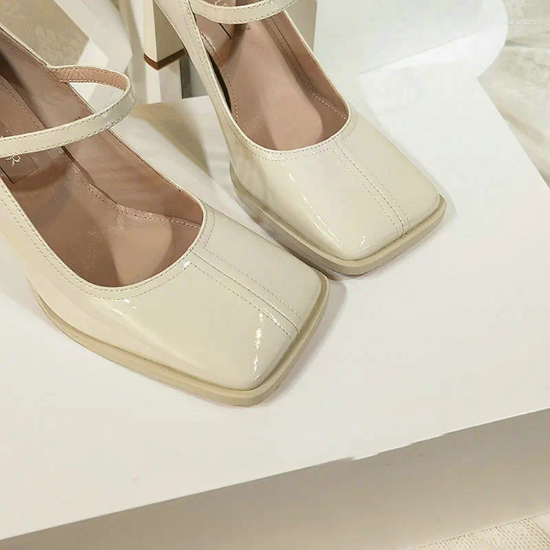 Dress Shoes Square Toe Women Pumps Designer Sandals High Heels Summer Ankle Strap Party Star Style Wedding Prom
