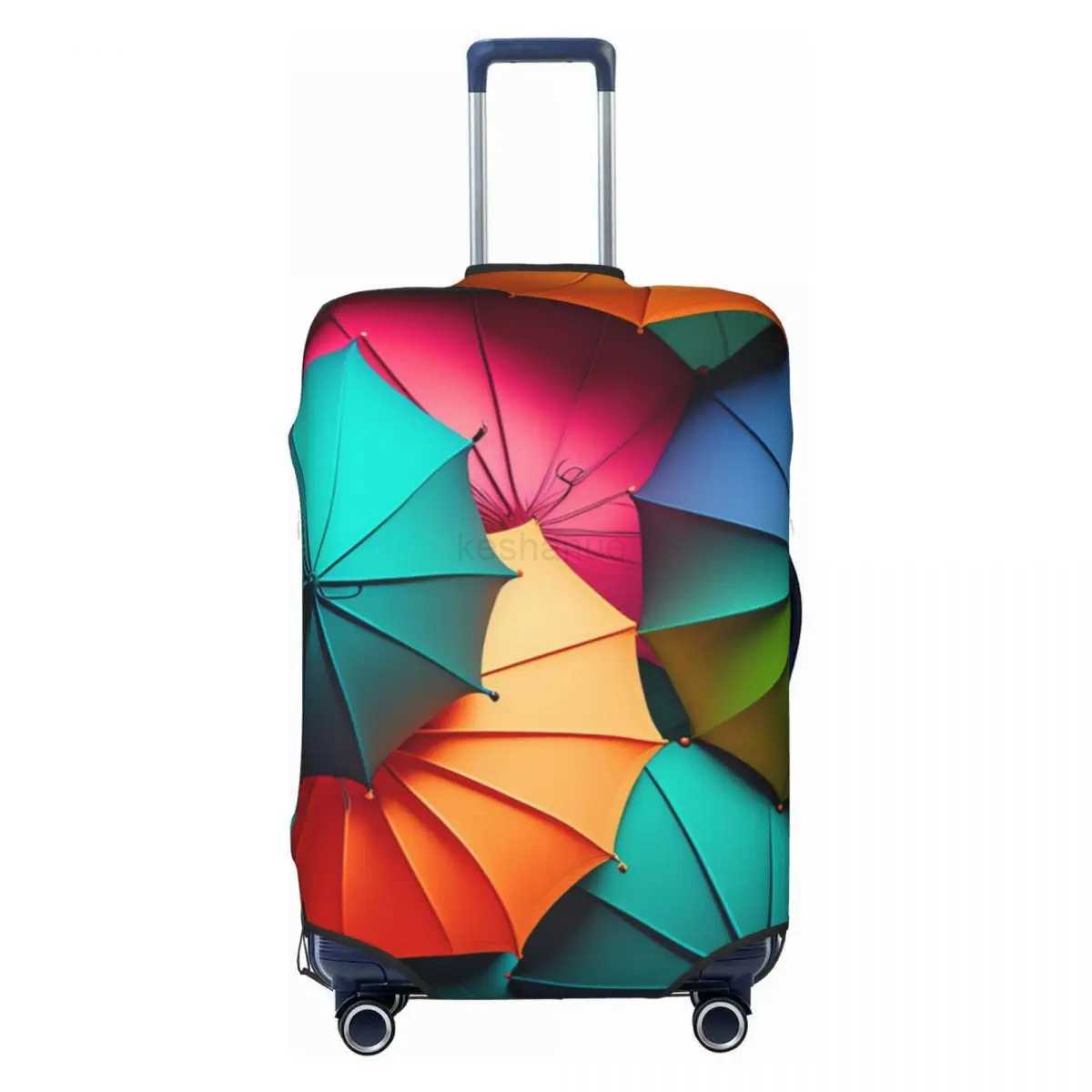 Colourful Umbrella Pattern Suitcase Cover 3d Design Business Protector Vacation Useful Luggage SuppliesXJ240723