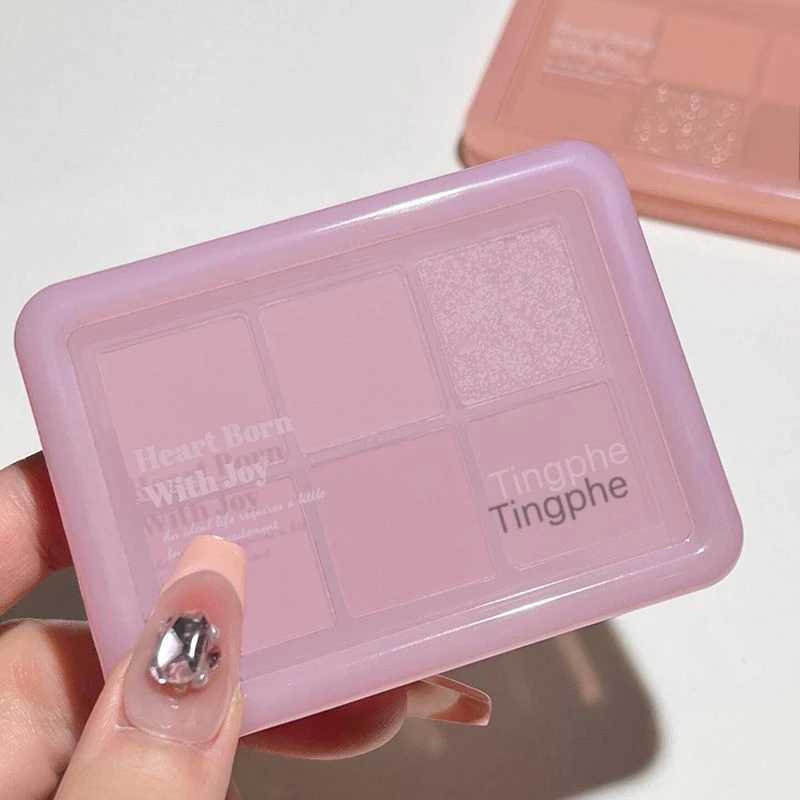 6-color eye shadow palette shimmer matte makeup palette glitter soft pink eye shadow eye shadow pigment durable cosmeticsW240730