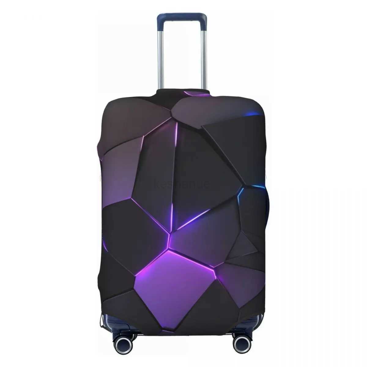 3d Neon Printing Suitcase Cover Colorful Abstract Geometry Travel Holiday Useful Luggage Accesories ProtectorXJ240723