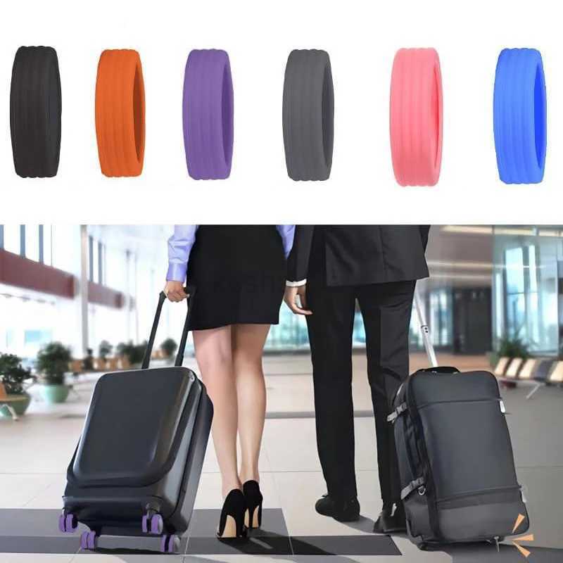 8pcs Luggage Wheels Protector Silicone Wheel Caster Shoes Travel Luggage Suitcase Guard Cover AccessoriesXJ240723