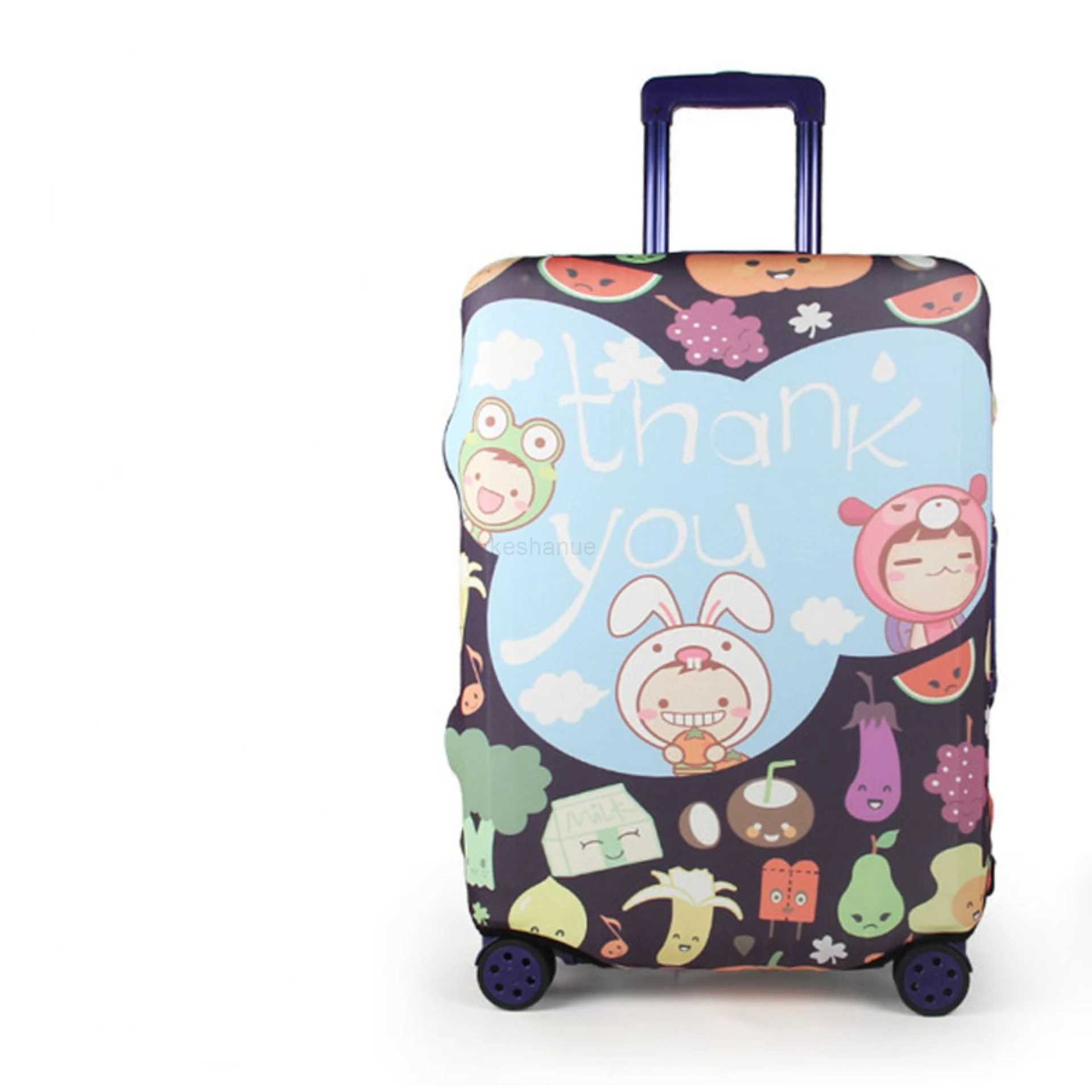 Cute Bear Luggage Cover Travel Suitcase Protector Suit For 18-32 Size Trolley Case Dust Travel Accessories Elasticity Box SetsXJ240723