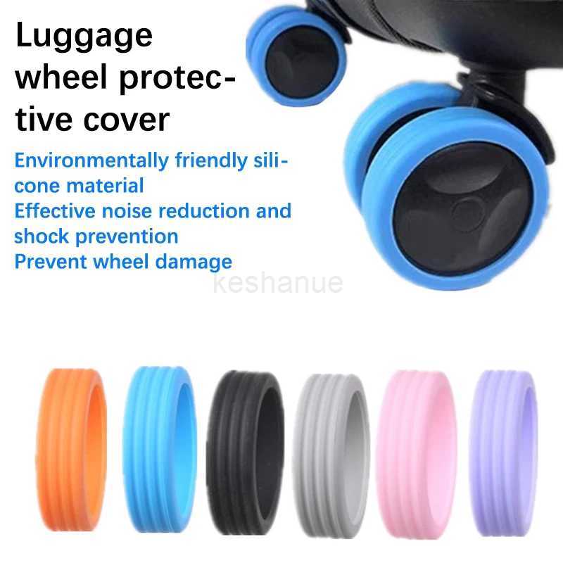 8pcs Luggage Wheels Protector Silicone Wheel Caster Shoes Travel Luggage Suitcase Guard Cover AccessoriesXJ240723