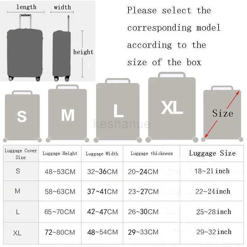 Designer Elastic Luggage Cover Luggage Protective Covers for 18-32 Inch Trolley Case Suitcase Case Dust Cover Travel AccessoriesXJ240723