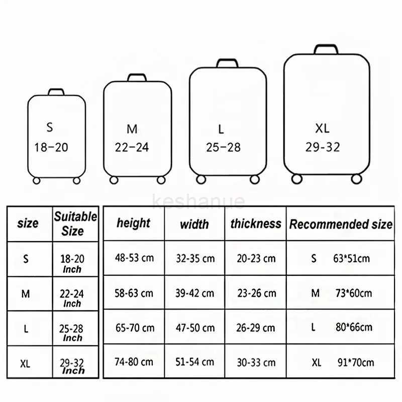 Luggage Cover Stretch Fabric Suitcase Protector Baggage Dust Case Cover Suitable for18-32 Inch Suitcase Case Travel OrganizerXJ240723