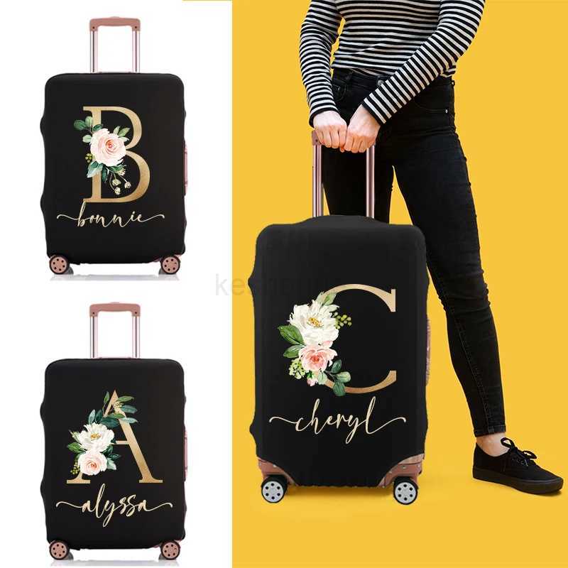 Personalized Ladies Custom Name Elastic Luggage Cover for 18-32 Suitcase Accessories Suitcase Dust Cover Luggage AccessoriesXJ240723