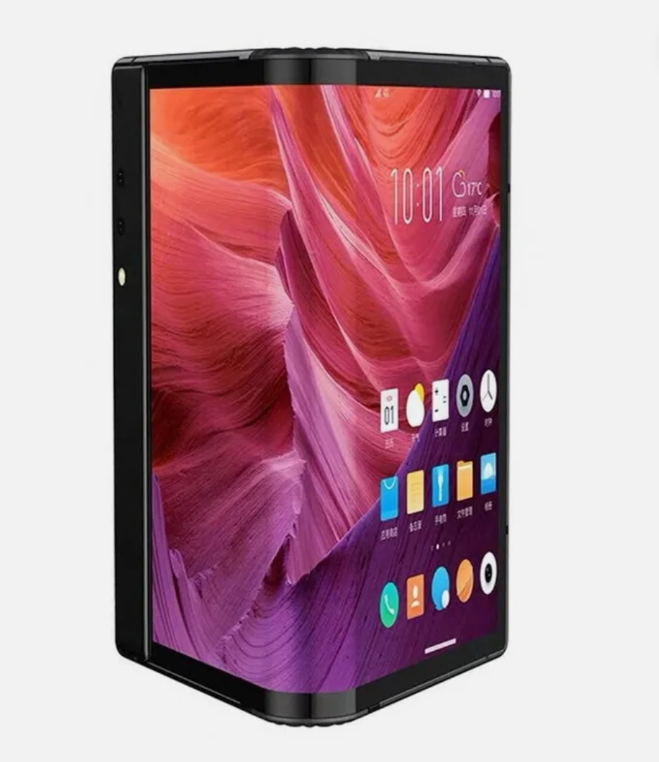 New Fold phone Android Phone Snapdragon Cellphone Unlock Qualcomm 855 4G 865 5G Mobile Phone 180Degree Adjustable Amoled Flexible Display 7.8inch ROYO