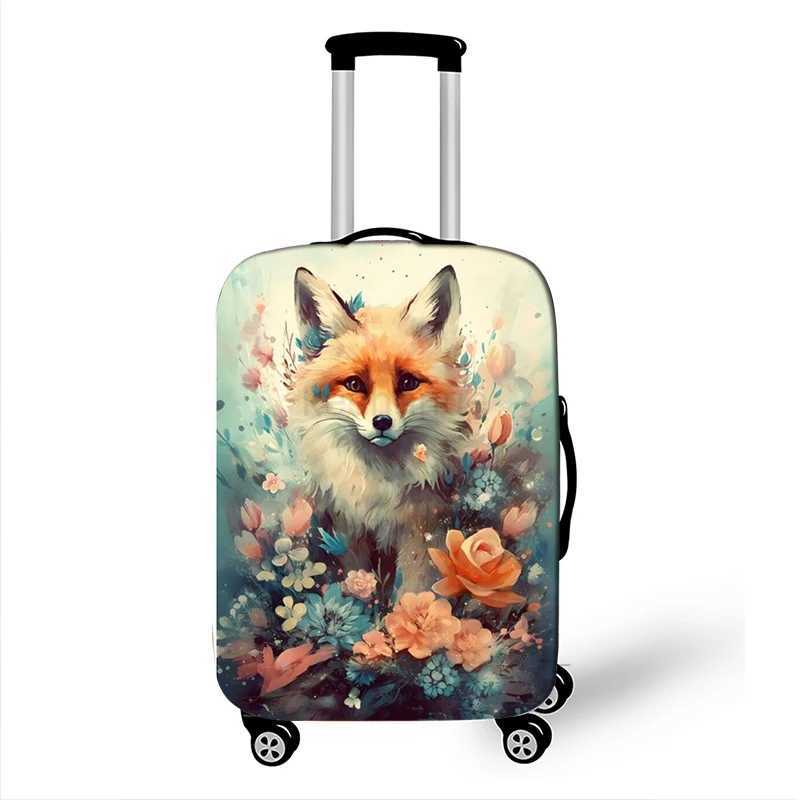 Cute Animal Tiger Rabbit Panda Pattern Luggage Cover for Travel Watercolor Suitcase Protective Cover Elastic Trolley Case CoverXJ240723