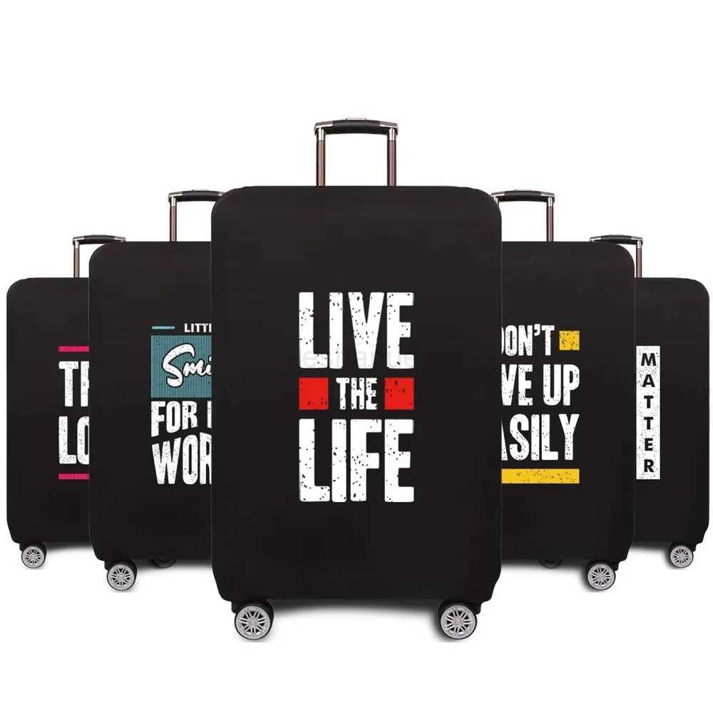 Travel Accessories Luggage Case Suitcase Dust Protective Cover 18-28 Inch Phrase Pattern Series Trolley Case Elastic CoverXJ240723