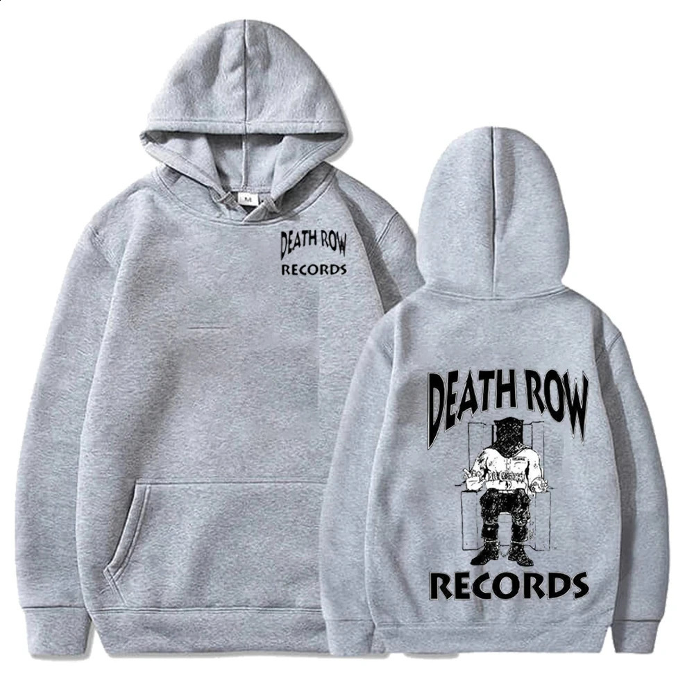 Death Row Records Print Hoodies For Women Casual Long Sleeve Hooded Sweatshirts Hip Hop Haruku Hoodie Y2k Men Tops S-4Xl 240722