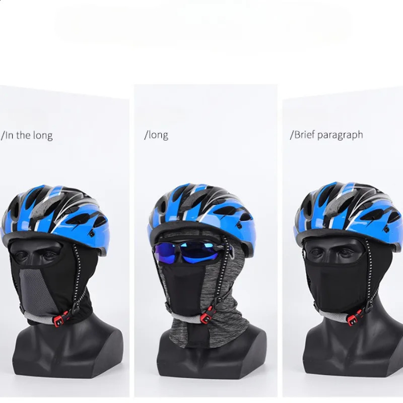 Cycling Balaclava Cap Breathable Ice Silk Motorcycle Riding Sports Face Mask Neck Protection Unisex Summer Sunscreen Headwear 240723