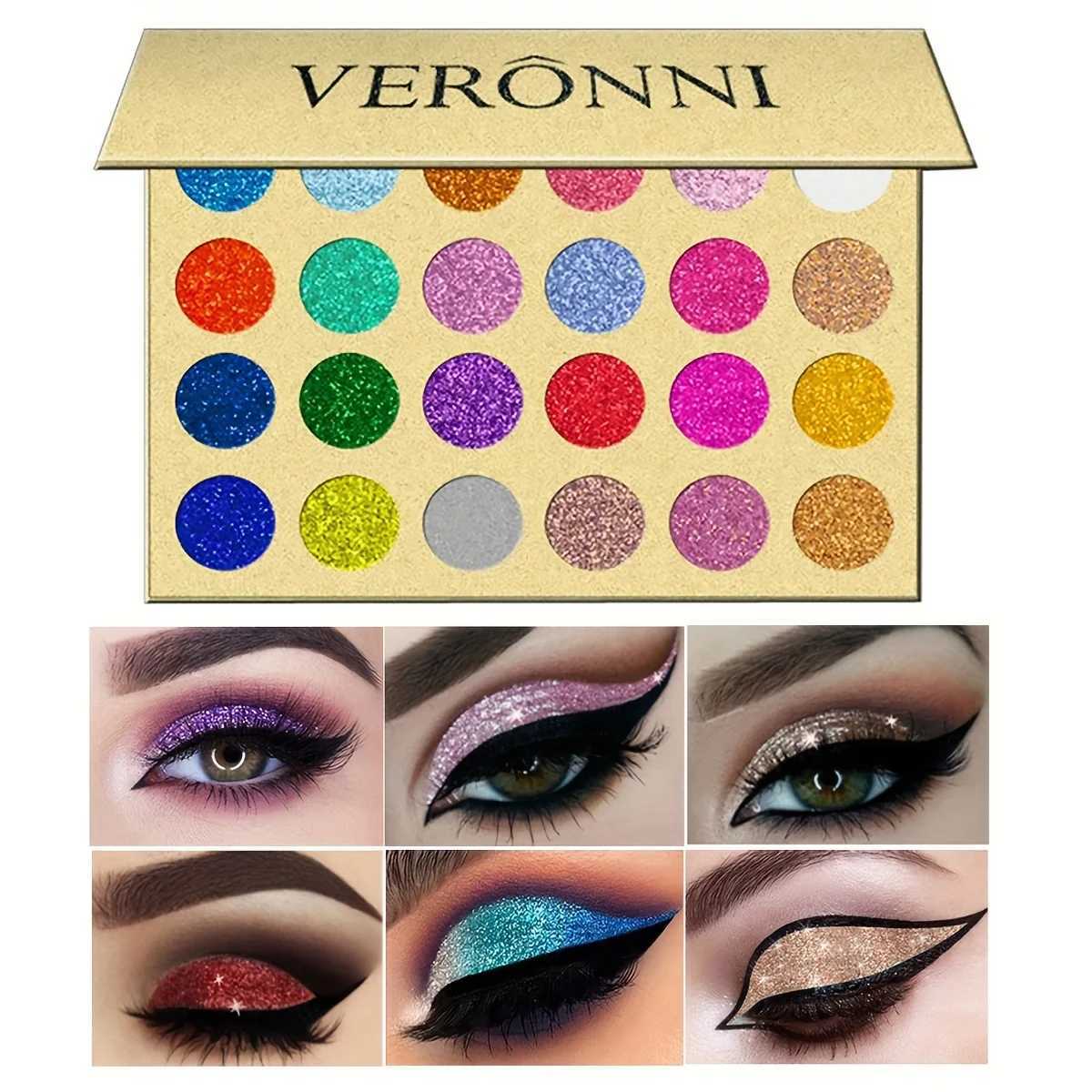 24/15 Color Glitter Eye Shadow Palette Waterproof Pearlescent Diamond Bright Cosmetic Professional Eyeshadow Makeup PaletteXJ250520