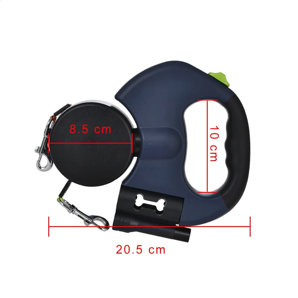 Dual Dogs Pet Leash Ropes Auto Retractable Pet Cat Dog Traction Rope Adjustable Dual Dogs Strap Auto Flexible Dog Pet Leash Rope 240722