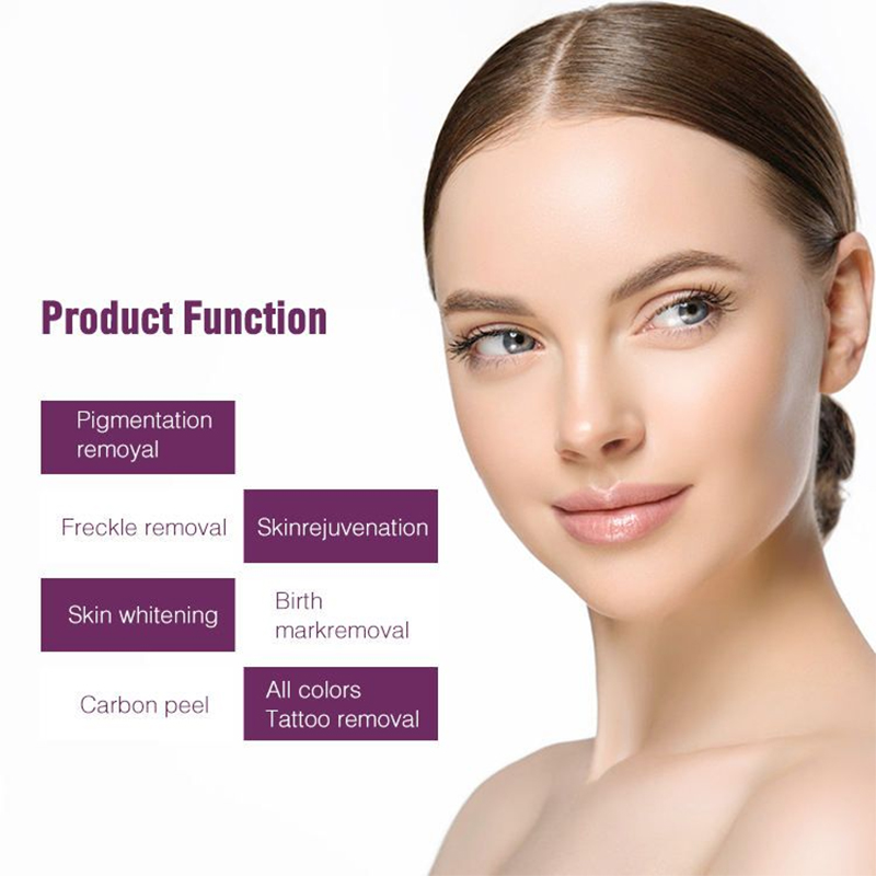 Laser Eyebrow Washing Nd Yag Q Switch Vertical Picosecond Laser Tattoo Removal Honeycomb Peel Head 755nm Pigment Remover Skin Rejuvenation Machine