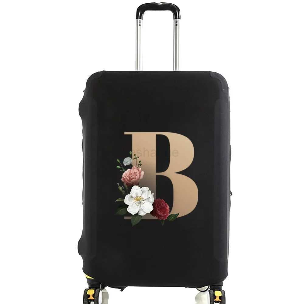 Travel Suitcase Protective Covers Thick Elastic Luggage Cover Protector for 18-28Baggage Travel Bag Case Gold Letter PrintedXJ240723
