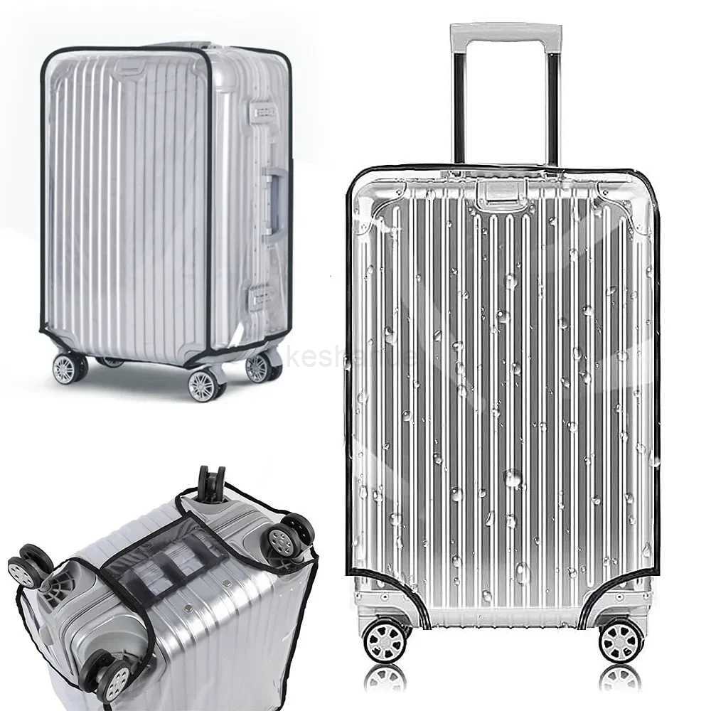 Full Transparent Luggage Protective Cover Waterproof PVC Suitcase Case Suit for 18-30 Inch Trolley Suitcase Dustproof CoverXJ240723