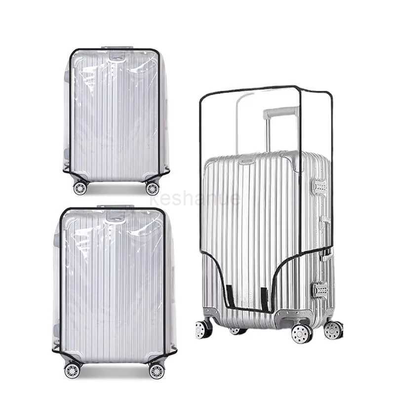 Travel Waterproof Suitcase Cover Transparent Luggage Cover PVC Thickening Size Portable Dustproof Protective CoverXJ240723