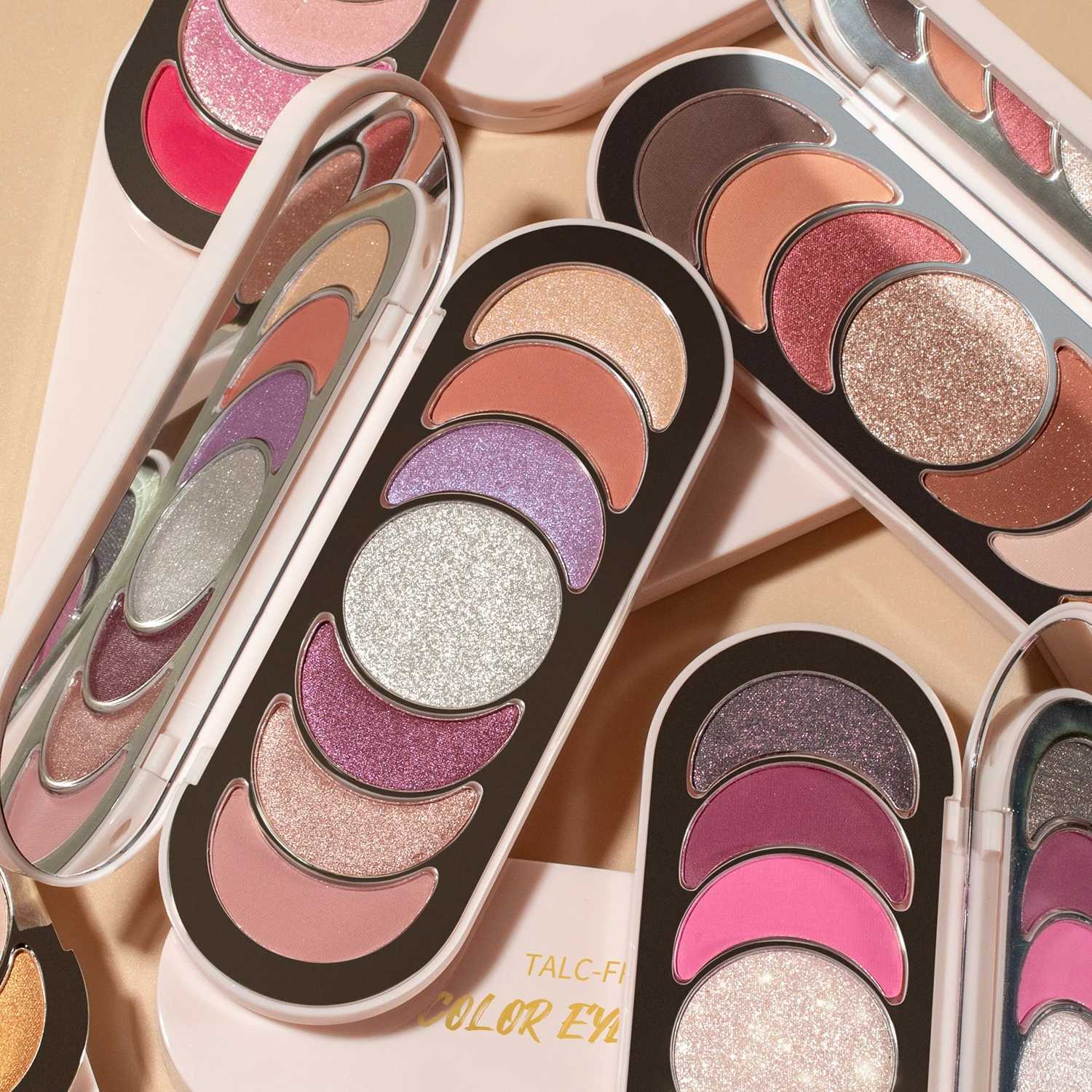 Super luxury talc free pink romantic eye shadow holiday charm amazing shimmer eye shadow palette high-quality makeup manufacturerW240730