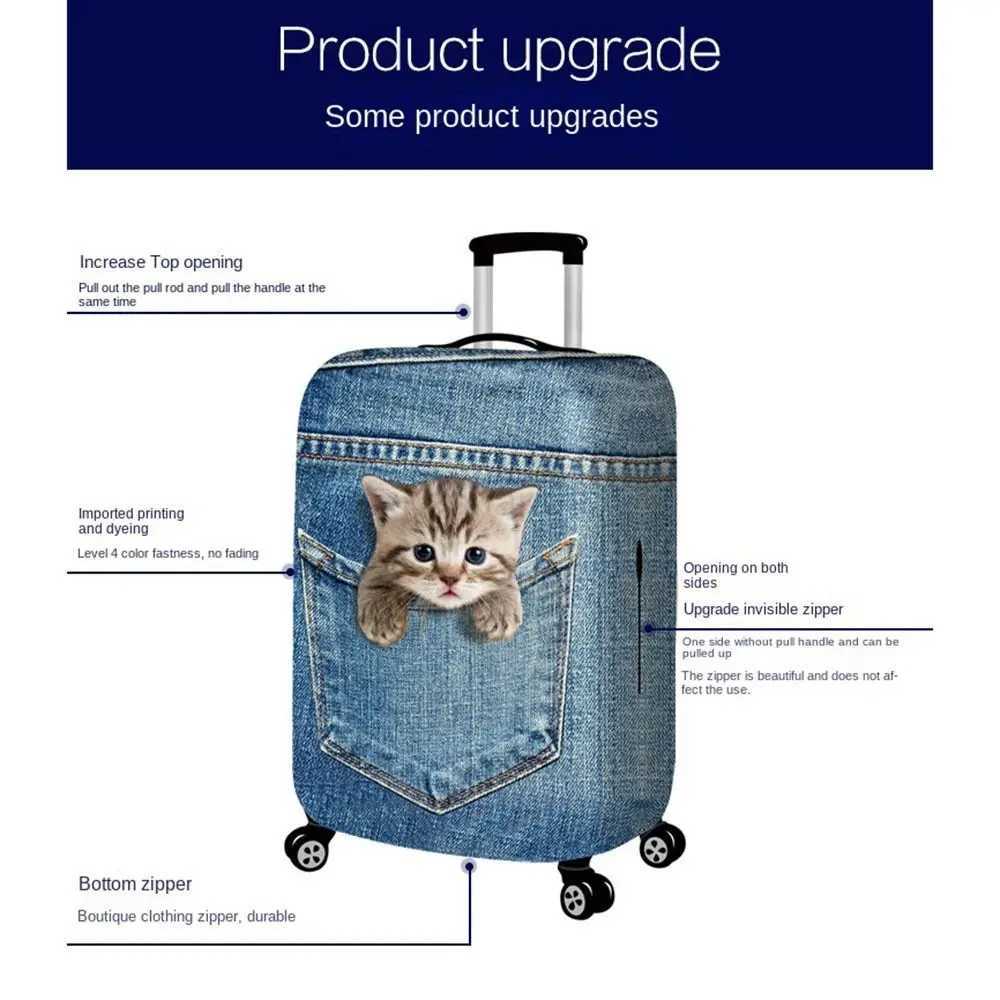 Travel 3d Animal Pattern Luggage Protective Cover Suitable For 18-32 Inch Trolley Suitcase Dust Cover Perfect ElasticityXJ240723