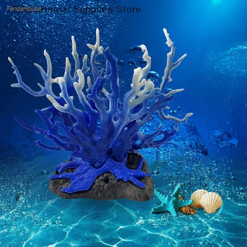 Mini Fish Tank Decorartion Resin Simulation Coral Micro Landscape Fish Tank Starfish Aquarium Decor Ornaments Plants Accessories 240723