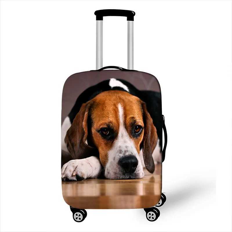 3D Siberian Husky 18-32 Inche Luggage Cover Bulldog Pattern Travel Elastic Dust Suitcase Cover Protective Cover Luggage CaseXJ240723