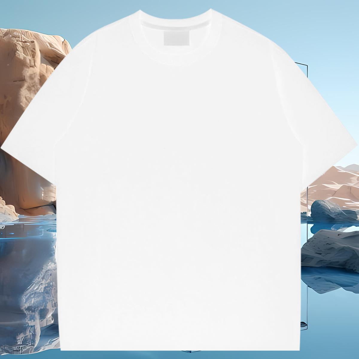 T-Shirts for Men 100% Cotton 230g Geometric line Street Wear Crew Neck Breathable Custom Printing Couples T Shirts DIY Customized Loose Fit Tops Shirt