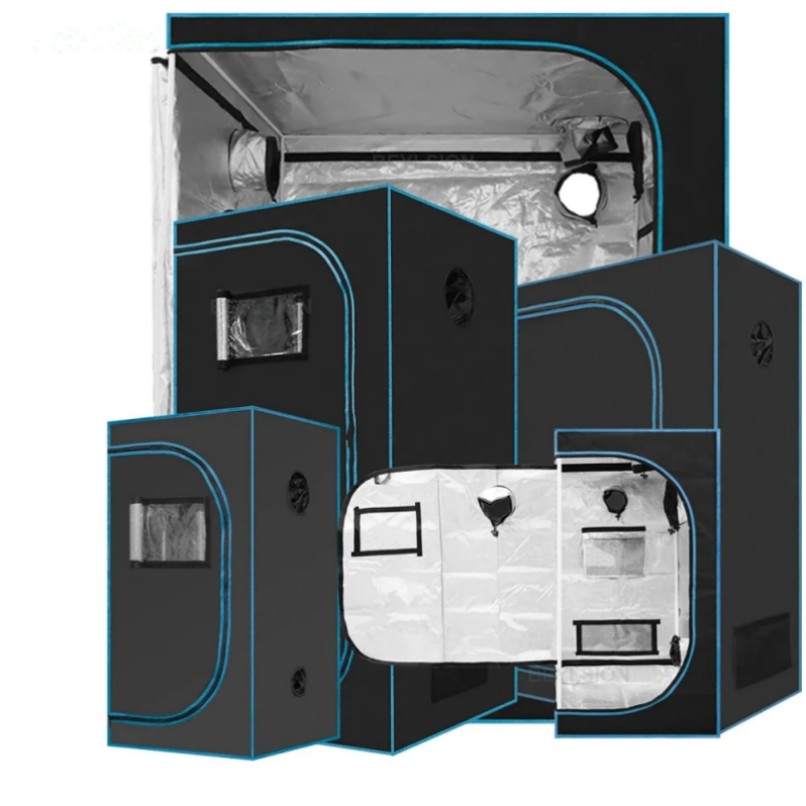 Hot Sell Blue Growing Box New Grow Tent Reflective 600D Oxford Window Horticulture Non Toxic Garden Greenhouses Plants