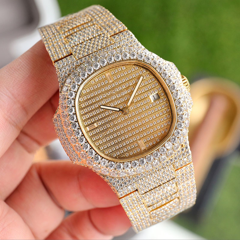 Diamond Watch Designer Watches For Mens Automatic Mechanical Movement Waterproof 40mm Fashion Bracelet Sapphire Stainless Steel Wristwatch Montre de Luxe