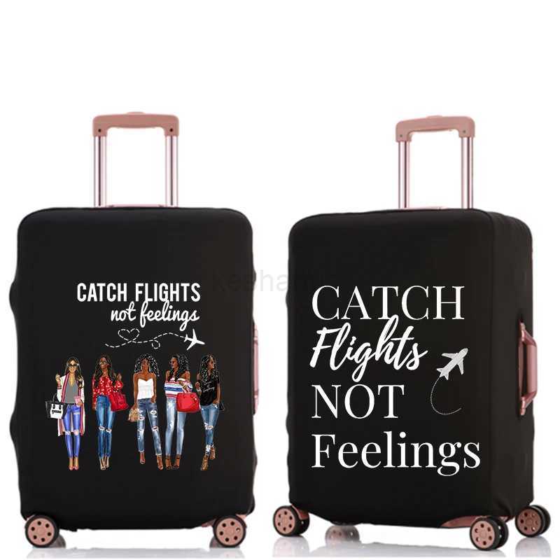 Luggage Cover Catch Flights Not Feelings Removeable Luggage Cover Thicker Protective Cover Elastic Dust Cover Travel AccessoriesXJ240723