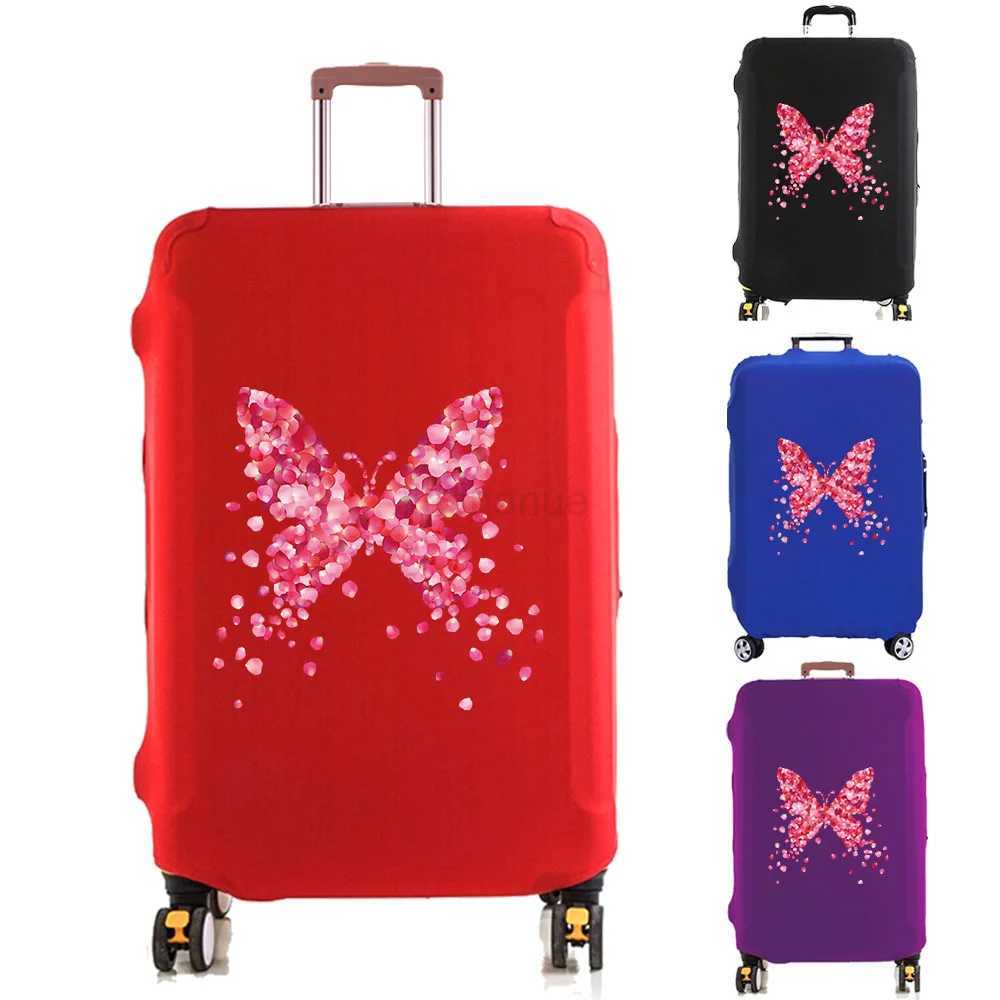 Luggage Cover Suitcase Protector Pink Butterfly Pattern Dust Covering In 18-32 Inch Trolley Case Thicken Elasticity Anti-ScratchXJ240723