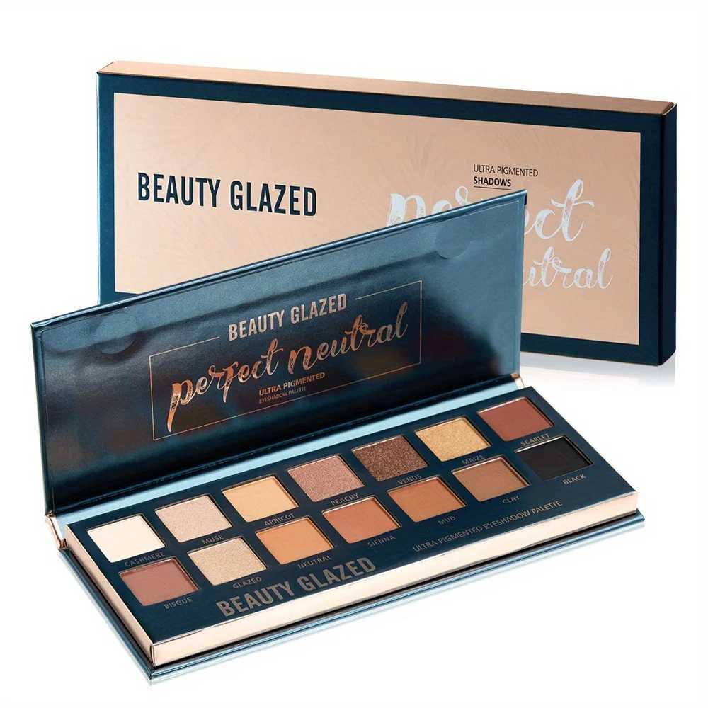 BEAUTY GLAZED 14 Colors Eyeshadow Palette Matte High PigmentedNude Color Waterproof Long Lasting Neutral Cream Makeup Palette W250520