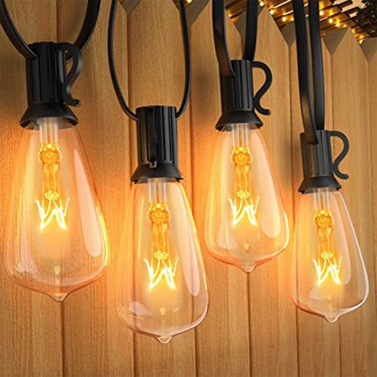 led solar edison long bulb outdoor patio wedding decoration ambient light string
