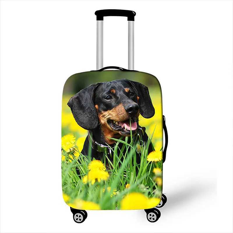 3D Siberian Husky 18-32 Inche Luggage Cover Bulldog Pattern Travel Elastic Dust Suitcase Cover Protective Cover Luggage CaseXJ240723
