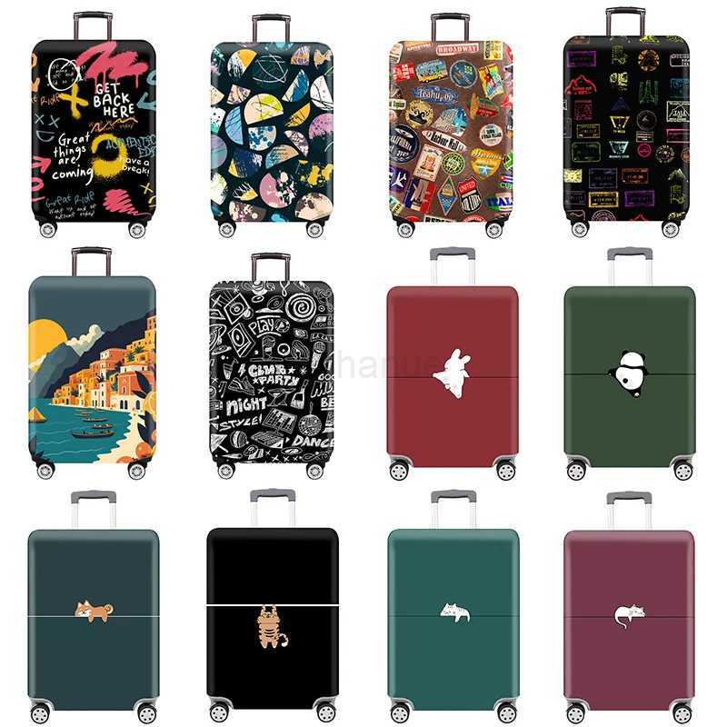Thick Elastic Cartoon Luggage Protective Cover Zipper Suit For 18-32 inch Bag Suitcase Covers Trolley Cover Travel AccessoriesXJ240723