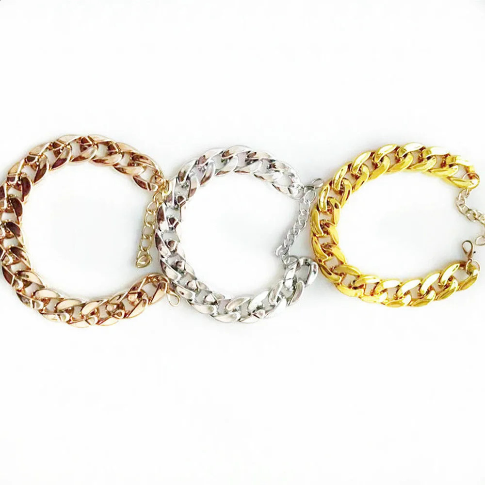 Plastic Dog Cat Neck Chain Fashion Cuban Link Dog Collar Cat Chain Collar Cool Sliver Gold Necklace for Kitten Puppy Accessories 240722