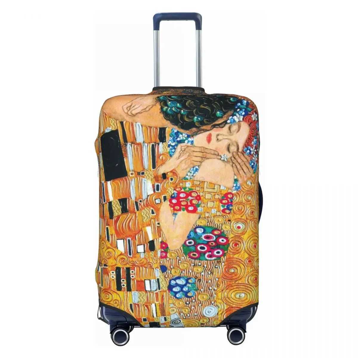 Klimt Suitcase Cover Flight Gustav The kiss Elastic Luggage Case Cruise Trip ProtectorXJ240723