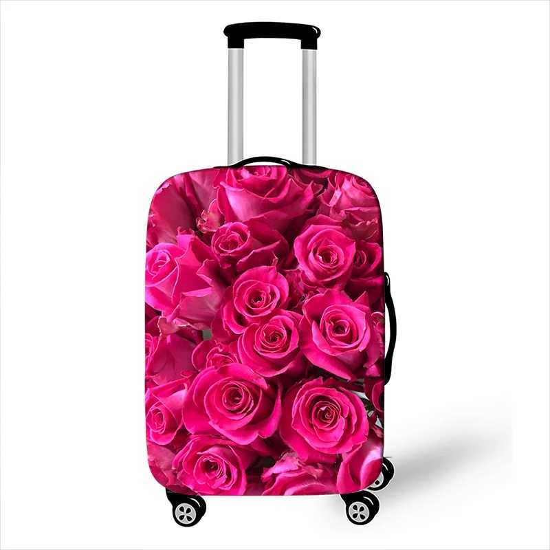 Pretty Flower Luggage Protective Covers for Travel Anit-dust Trolley Cases Cover Elastic Rose Suitcase Cover Travel AccessoriesXJ240723
