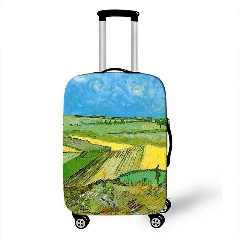 Oil Painting Starry Night By Van Gogh Luggage Cover Sunflower Cafe In Arles Travel Suitcase Covers Trolley Case Protective CoverXJ240723