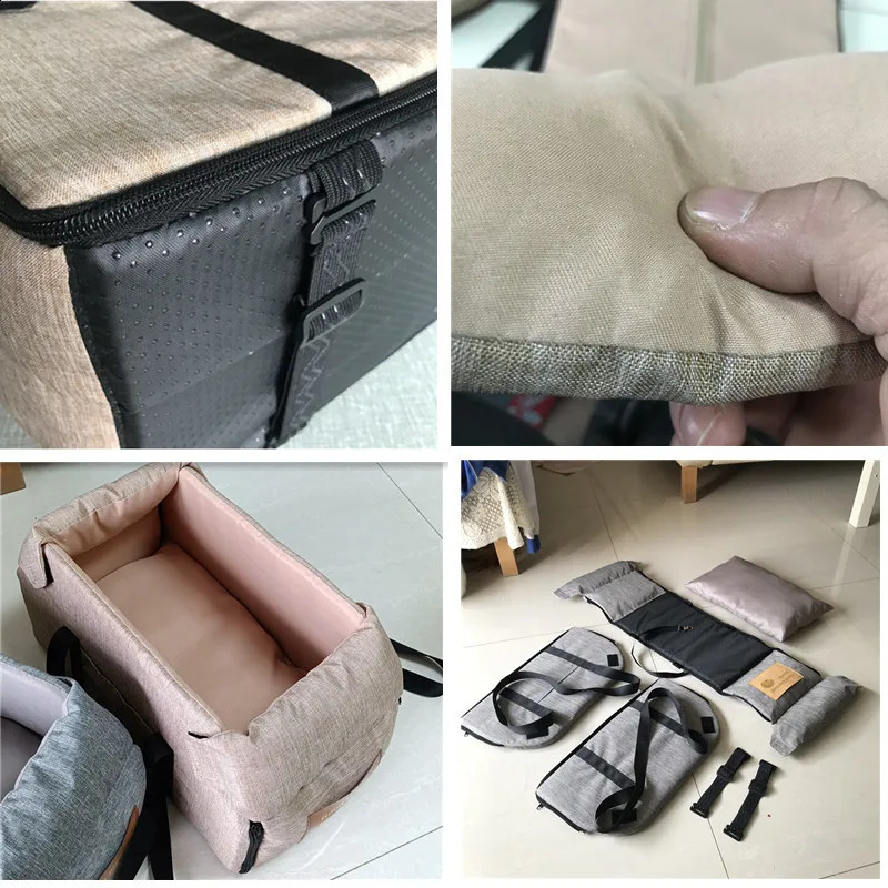 Dog Car Seat Bed Car Central Dog Car Seat Bed Portable Dog Carrier for Small Dogs Cats Safety Travel Bag Dog Accessories 250206