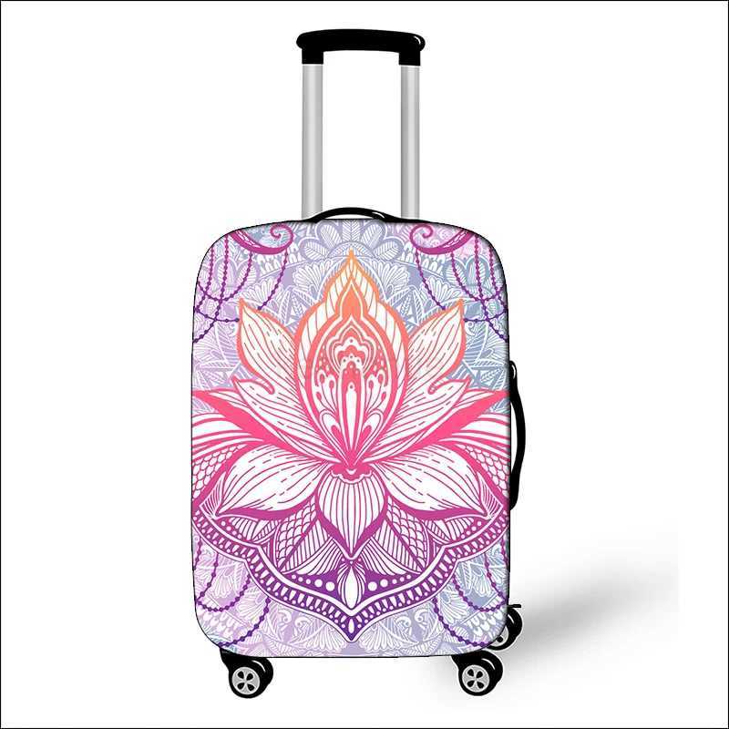Mandala Datura Flower Luggage Cover Travel Accessories Trolley Case Baggage Protective Covers Anti-dust Suitcase CoverXJ240723