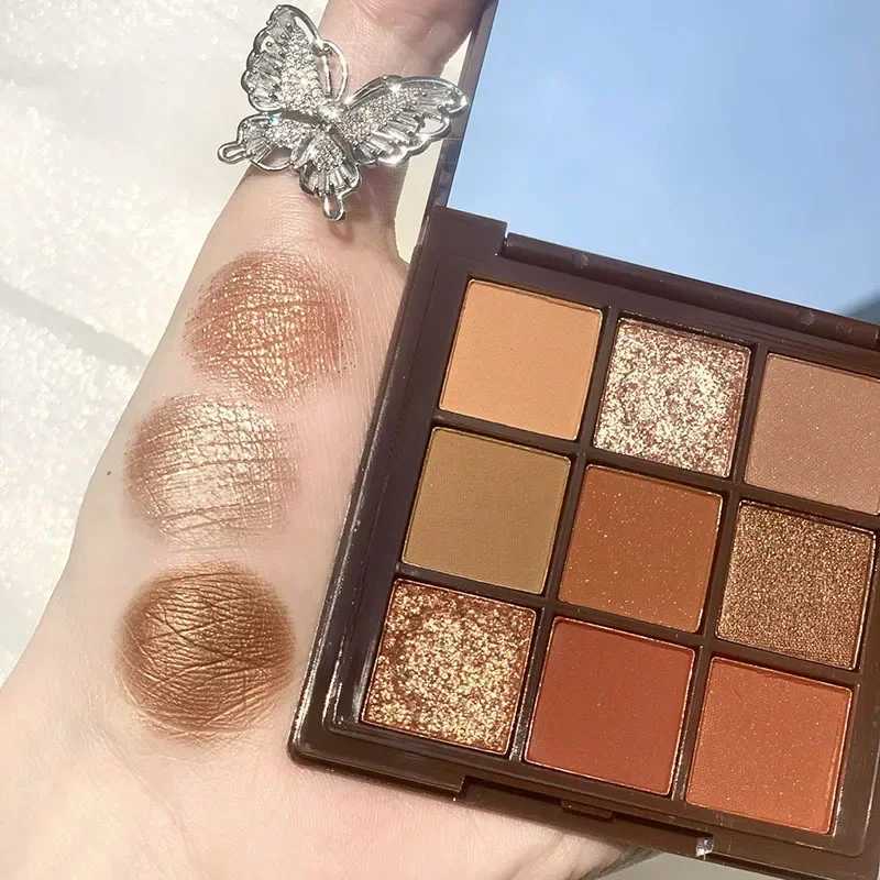 Smokey Glitter Matte eye shadow Color Palette 9 Color Pearlescent Grey Tone Low Light eye shadow Makeup Pigments Cosmetic Color PaletteW240730