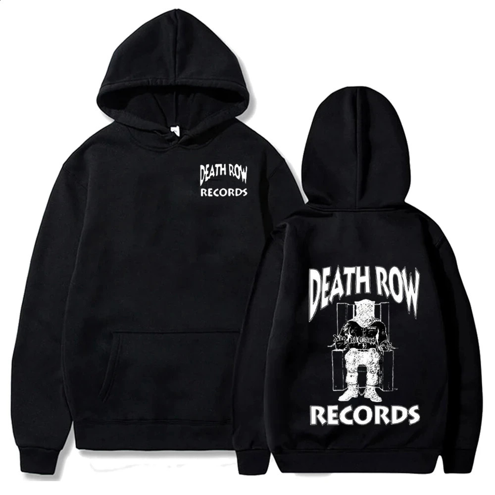 Death Row Records Print Hoodies For Women Casual Long Sleeve Hooded Sweatshirts Hip Hop Haruku Hoodie Y2k Men Tops S-4Xl 240722